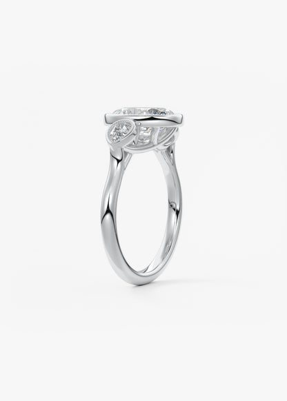 Oval Solitaire With Raised Basket Gallery Lab Grown Diamond Engagement Ring
