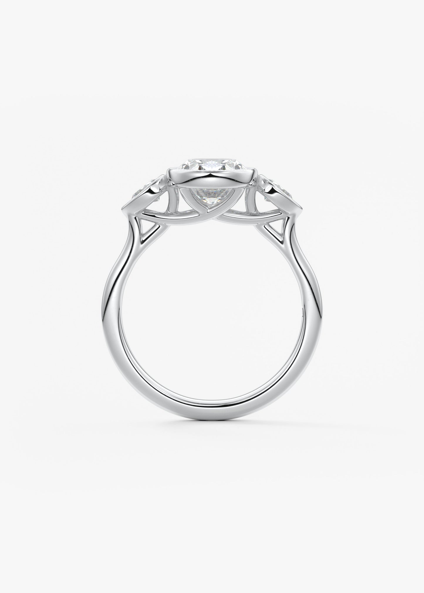Oval Solitaire With Raised Basket Gallery Lab Grown Diamond Engagement Ring