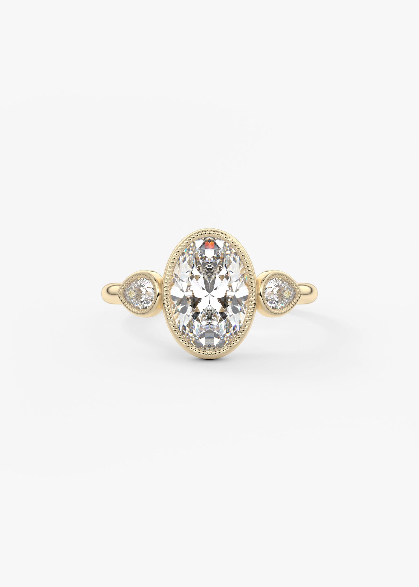 Oval Solitaire With Raised Basket Gallery Lab Grown Diamond Engagement Ring