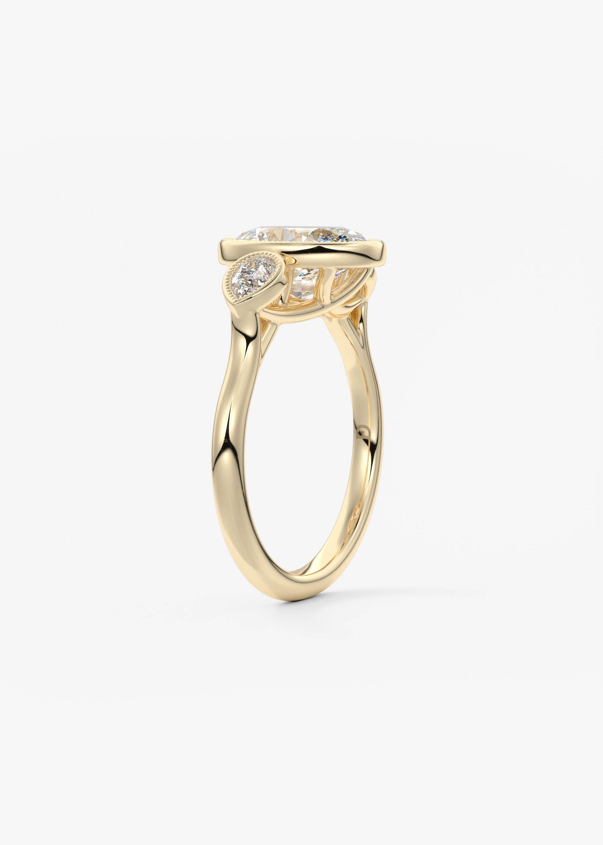 Oval Solitaire With Raised Basket Gallery Lab Grown Diamond Engagement Ring