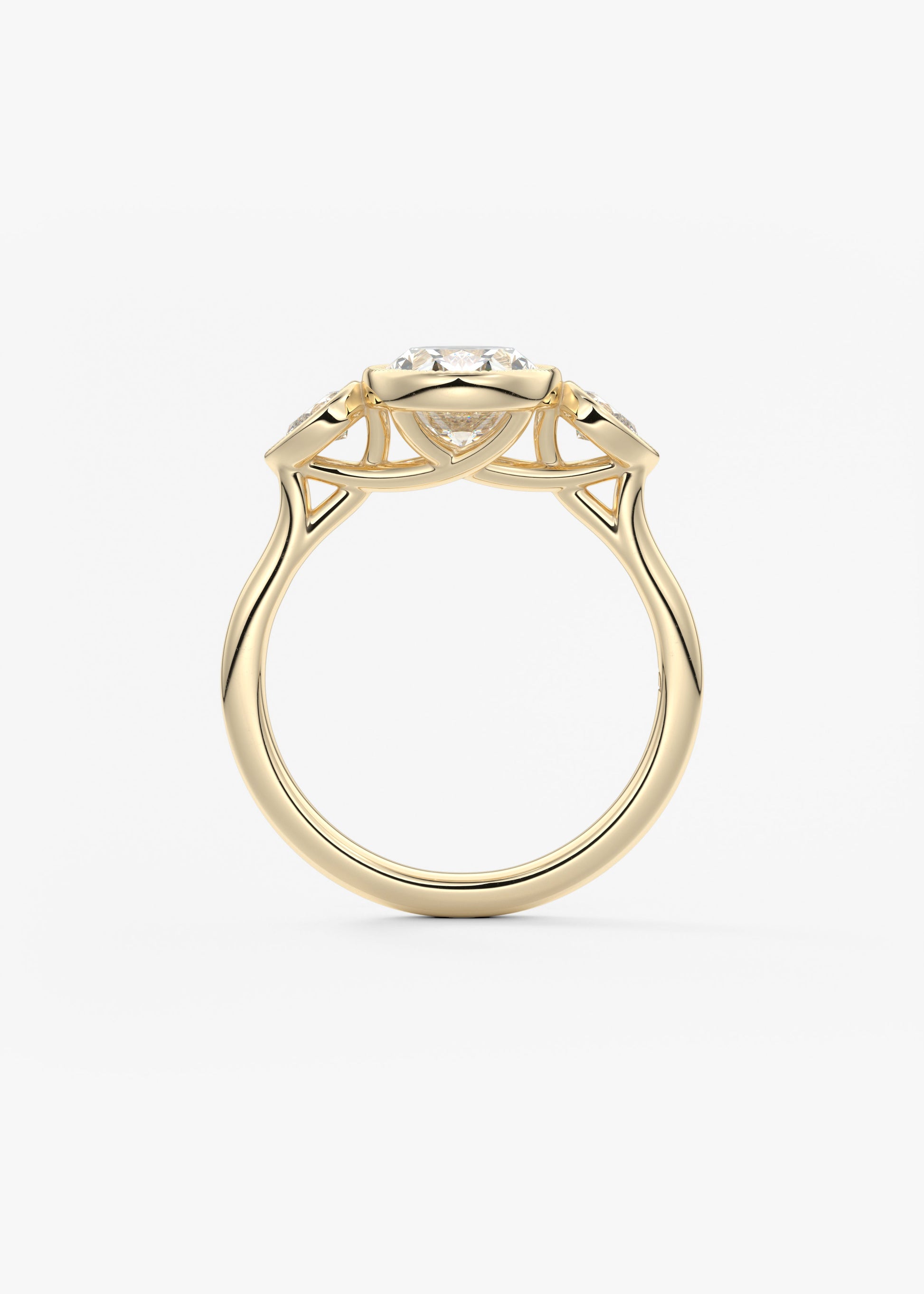 Oval Solitaire With Raised Basket Gallery Lab Grown Diamond Engagement Ring