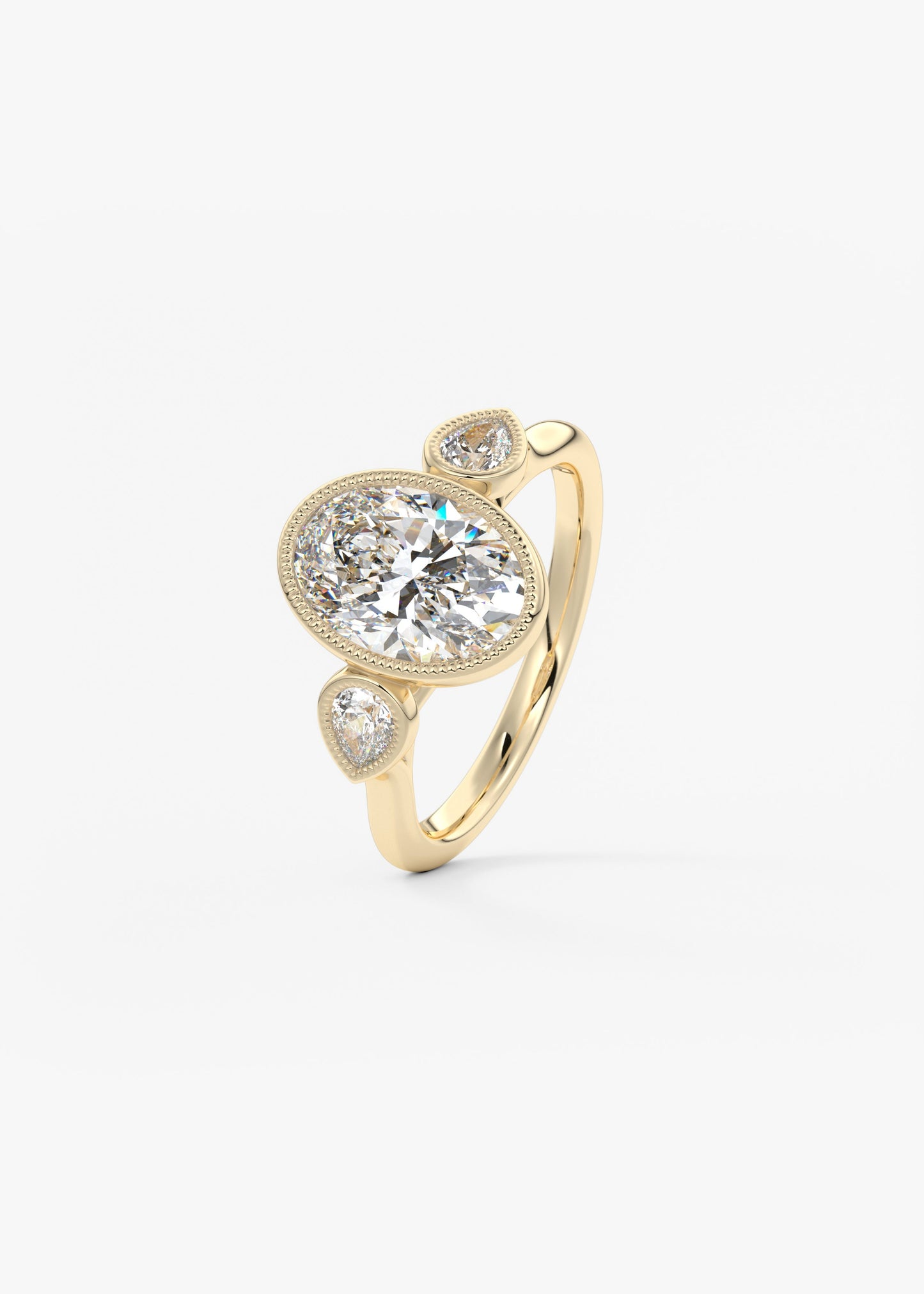 Oval Solitaire With Raised Basket Gallery Lab Grown Diamond Engagement Ring