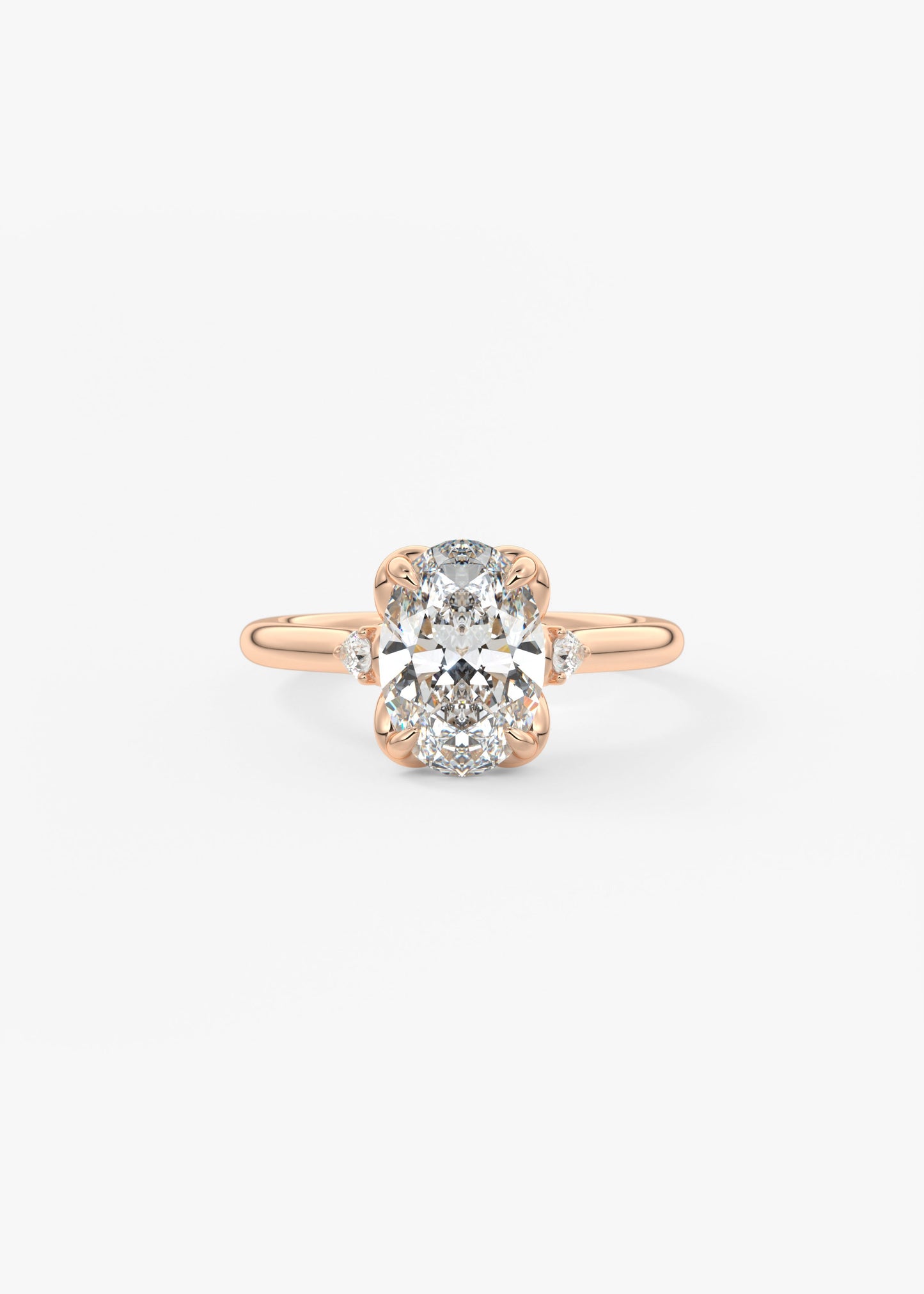 Oval Solitaire With Raised Basket Gallery Lab Grown Diamond Engagement Ring