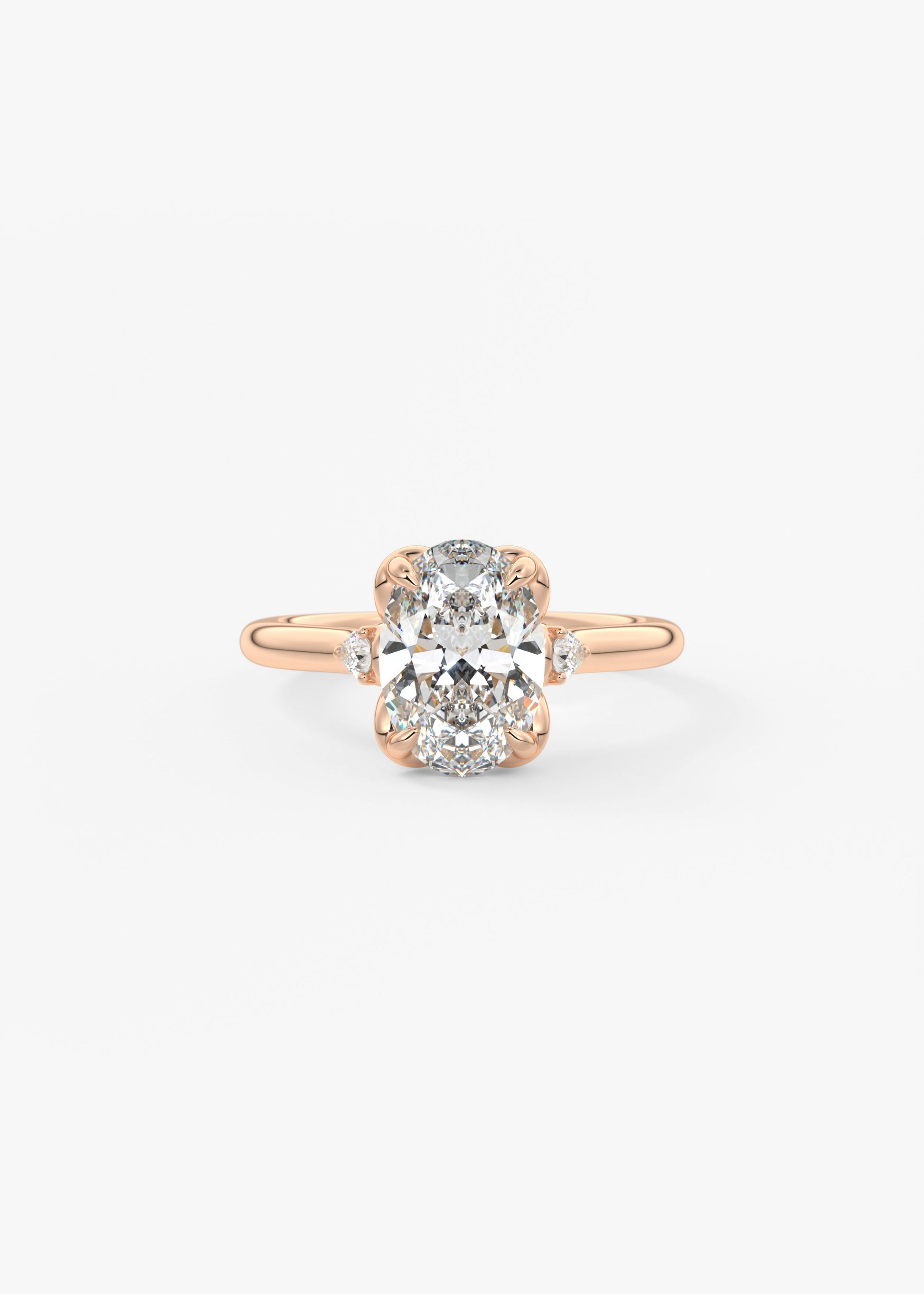 Oval Solitaire With Raised Basket Gallery Lab Grown Diamond Engagement Ring