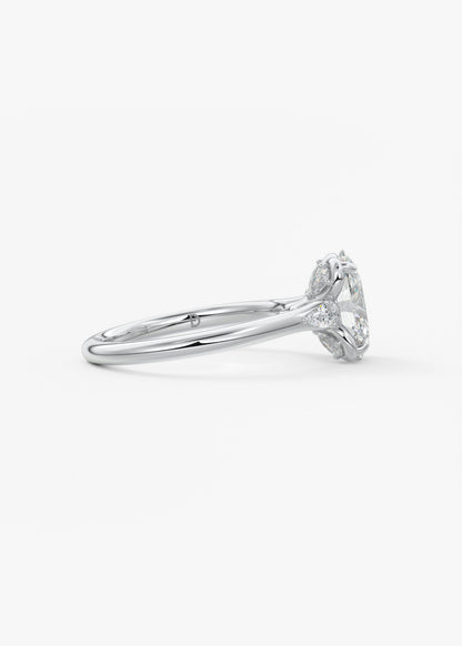 Oval Solitaire With Raised Basket Gallery Lab Grown Diamond Engagement Ring