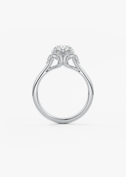 Oval Solitaire With Raised Basket Gallery Lab Grown Diamond Engagement Ring
