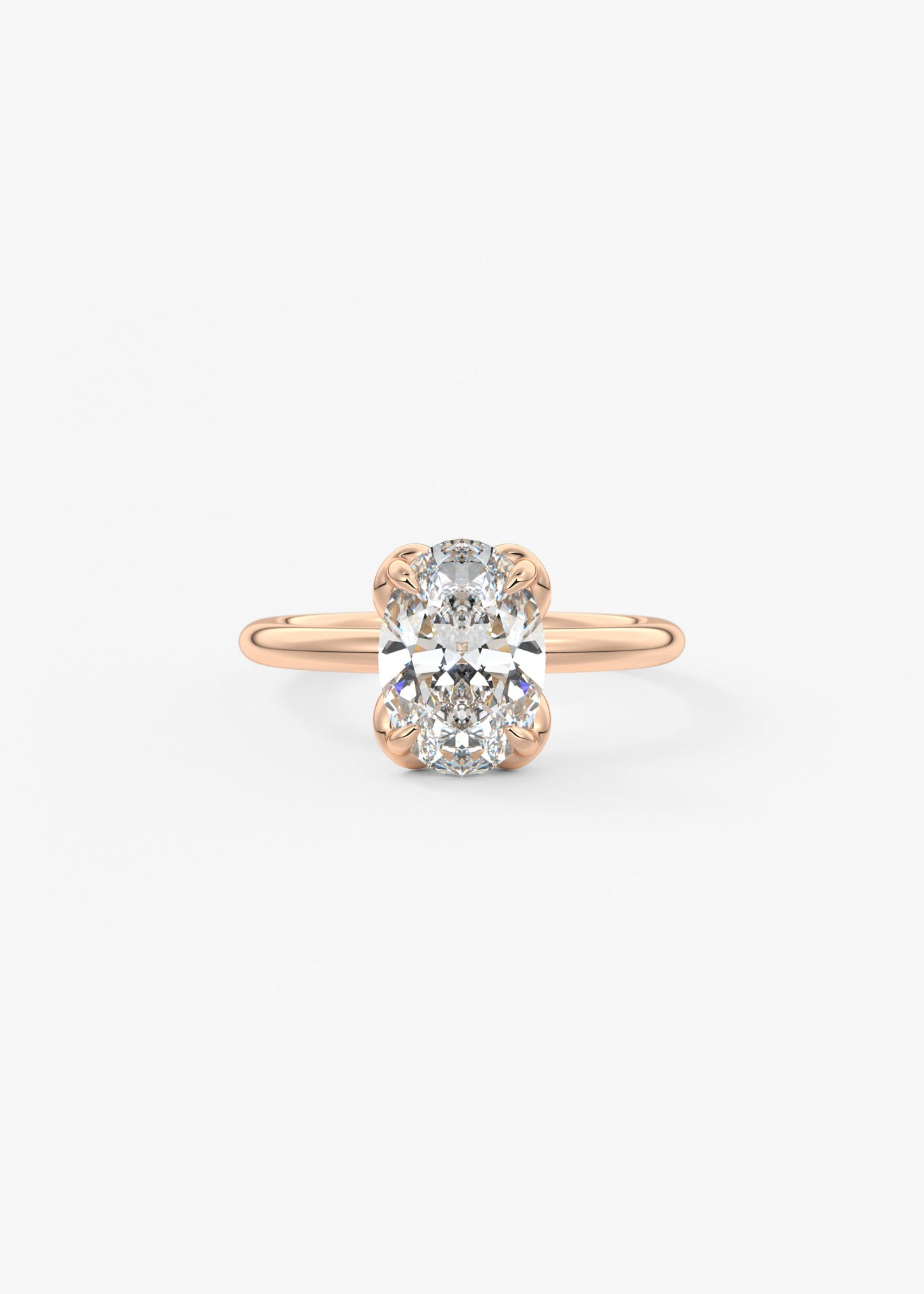 Oval Solitaire With Raised Basket Gallery Lab Grown Diamond Engagement Ring
