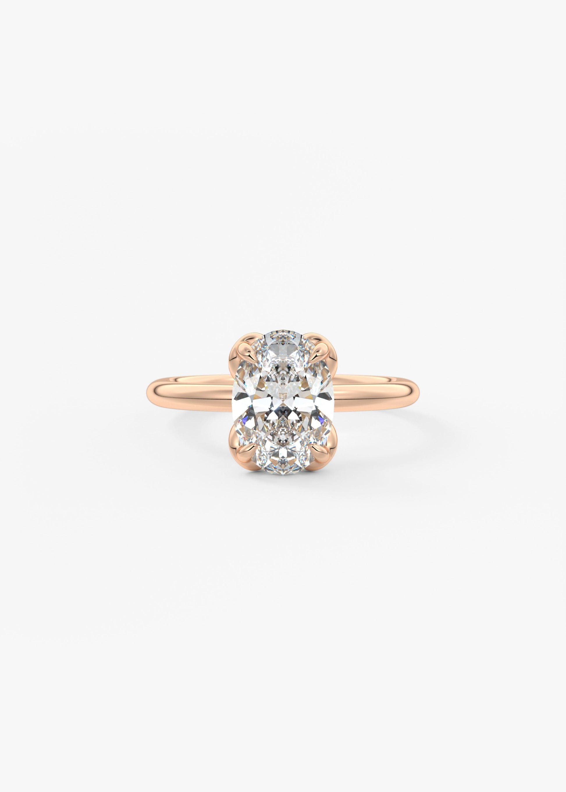 Oval Solitaire With Raised Basket Gallery Lab Grown Diamond Engagement Ring