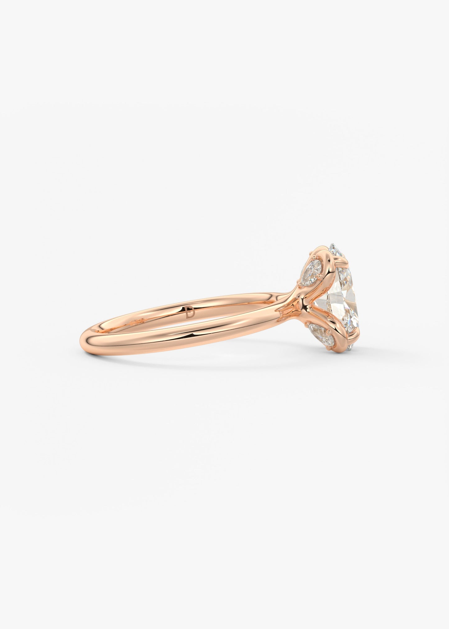 Oval Solitaire With Raised Basket Gallery Lab Grown Diamond Engagement Ring