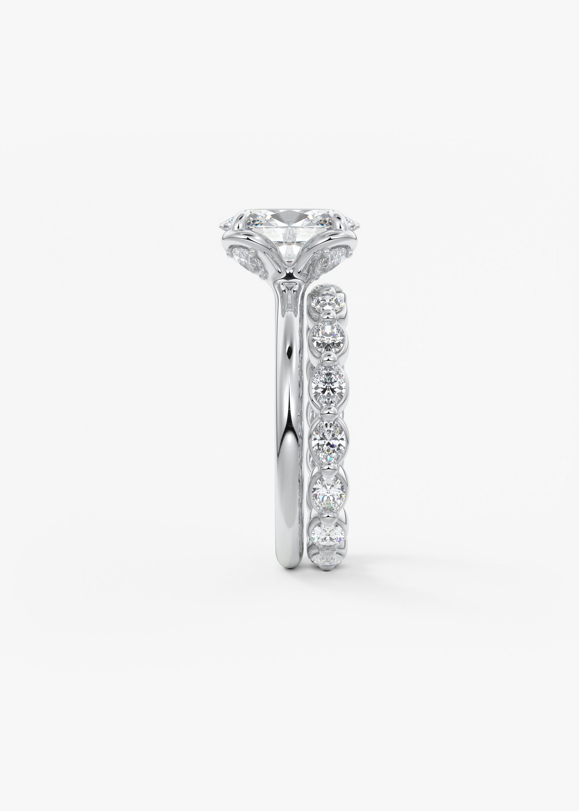 Oval Solitaire With Raised Basket Gallery Lab Grown Diamond Engagement Ring