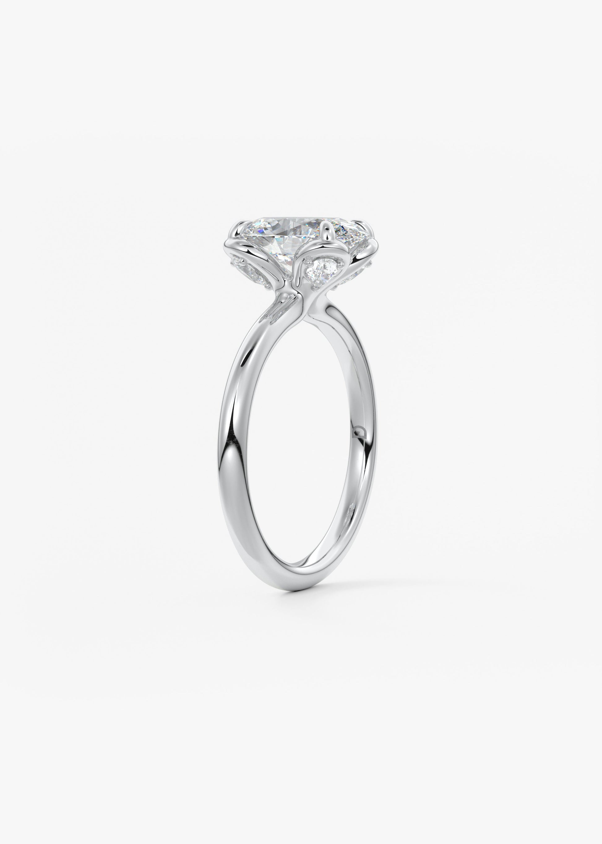 Oval Solitaire With Raised Basket Gallery Lab Grown Diamond Engagement Ring