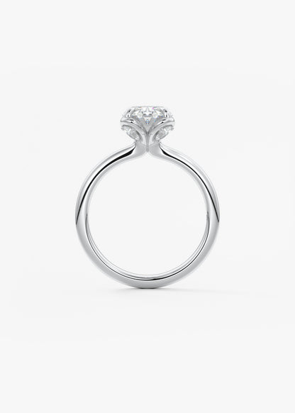 Oval Solitaire With Raised Basket Gallery Lab Grown Diamond Engagement Ring