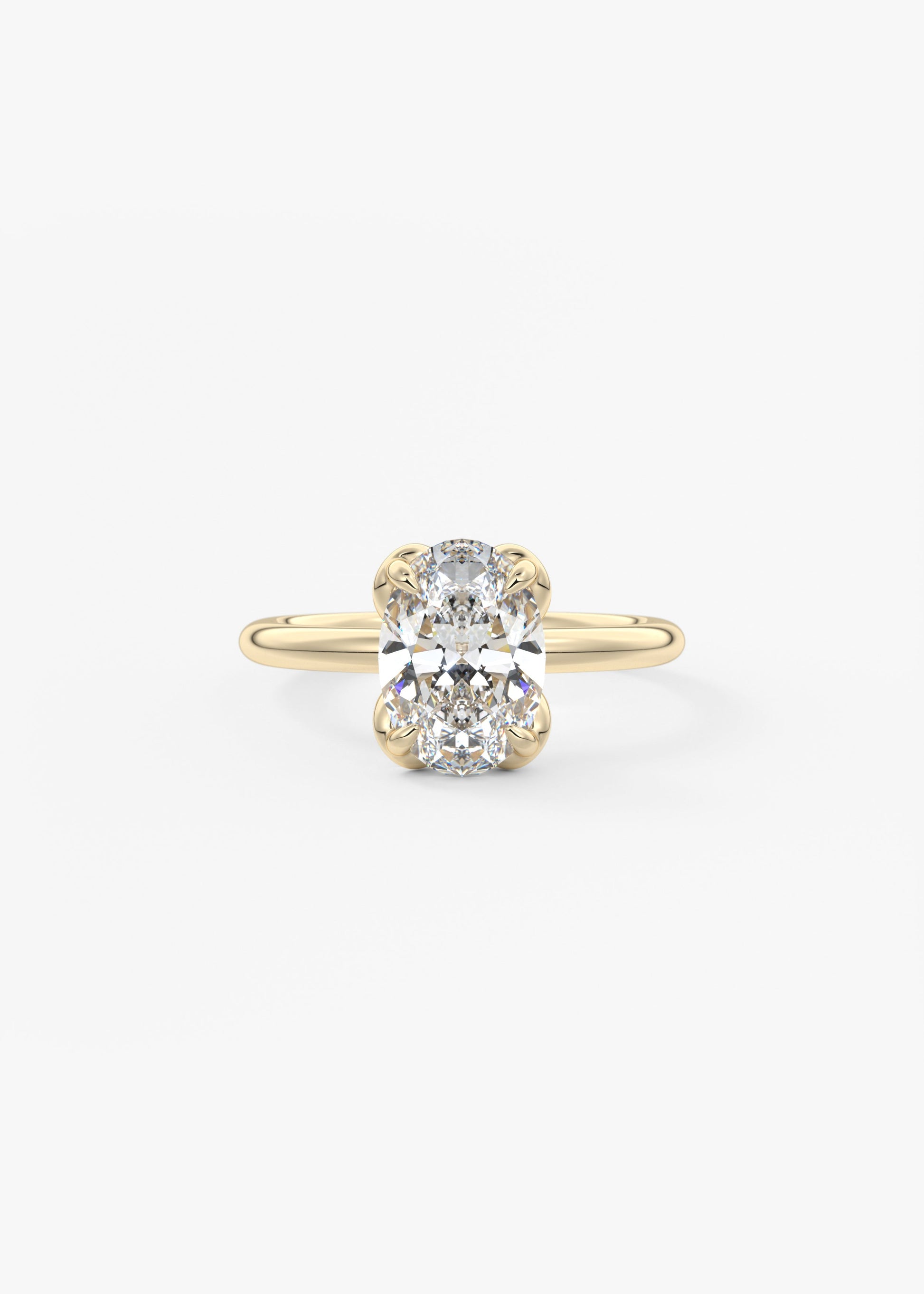 Oval Solitaire With Raised Basket Gallery Lab Grown Diamond Engagement Ring
