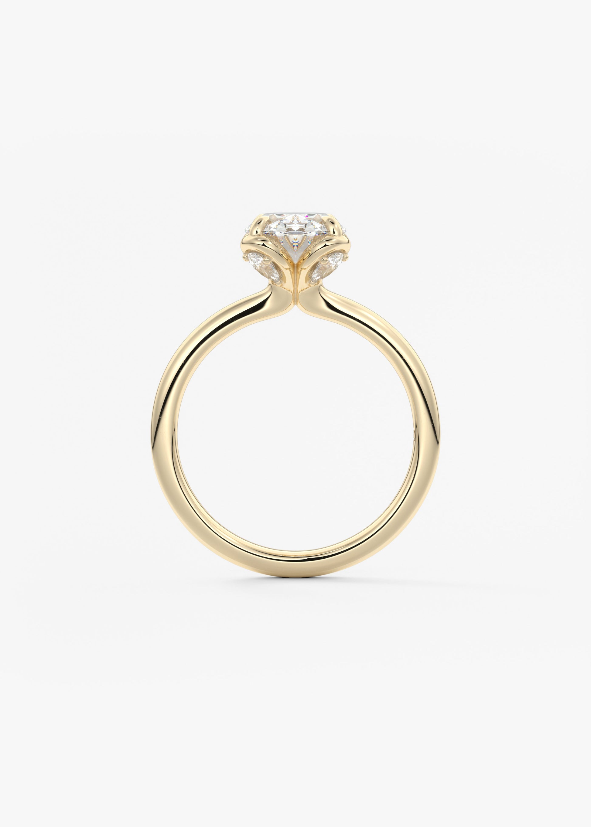 Oval Solitaire With Raised Basket Gallery Lab Grown Diamond Engagement Ring