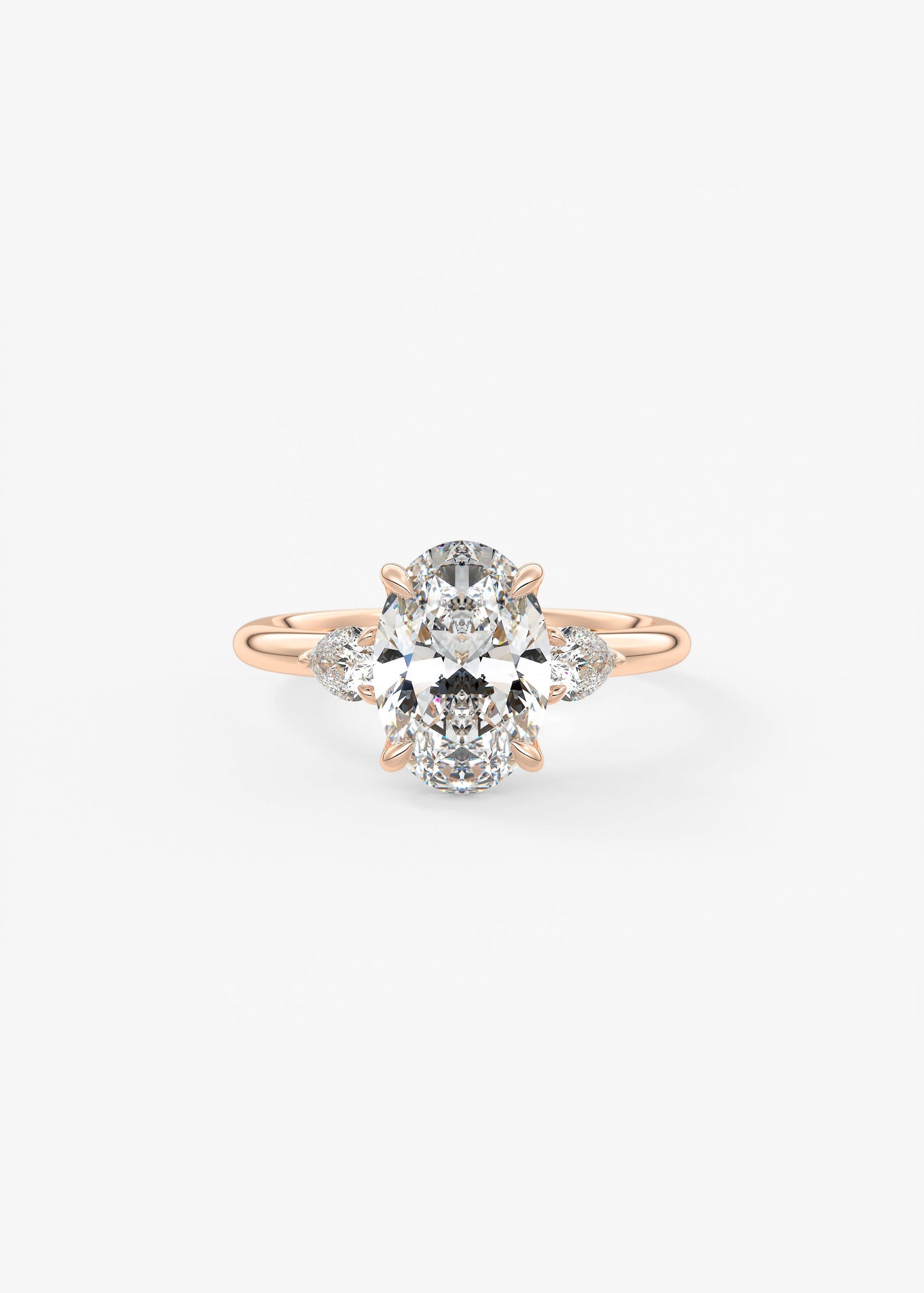 Oval Solitaire With Raised Basket Gallery Lab Grown Diamond Engagement Ring