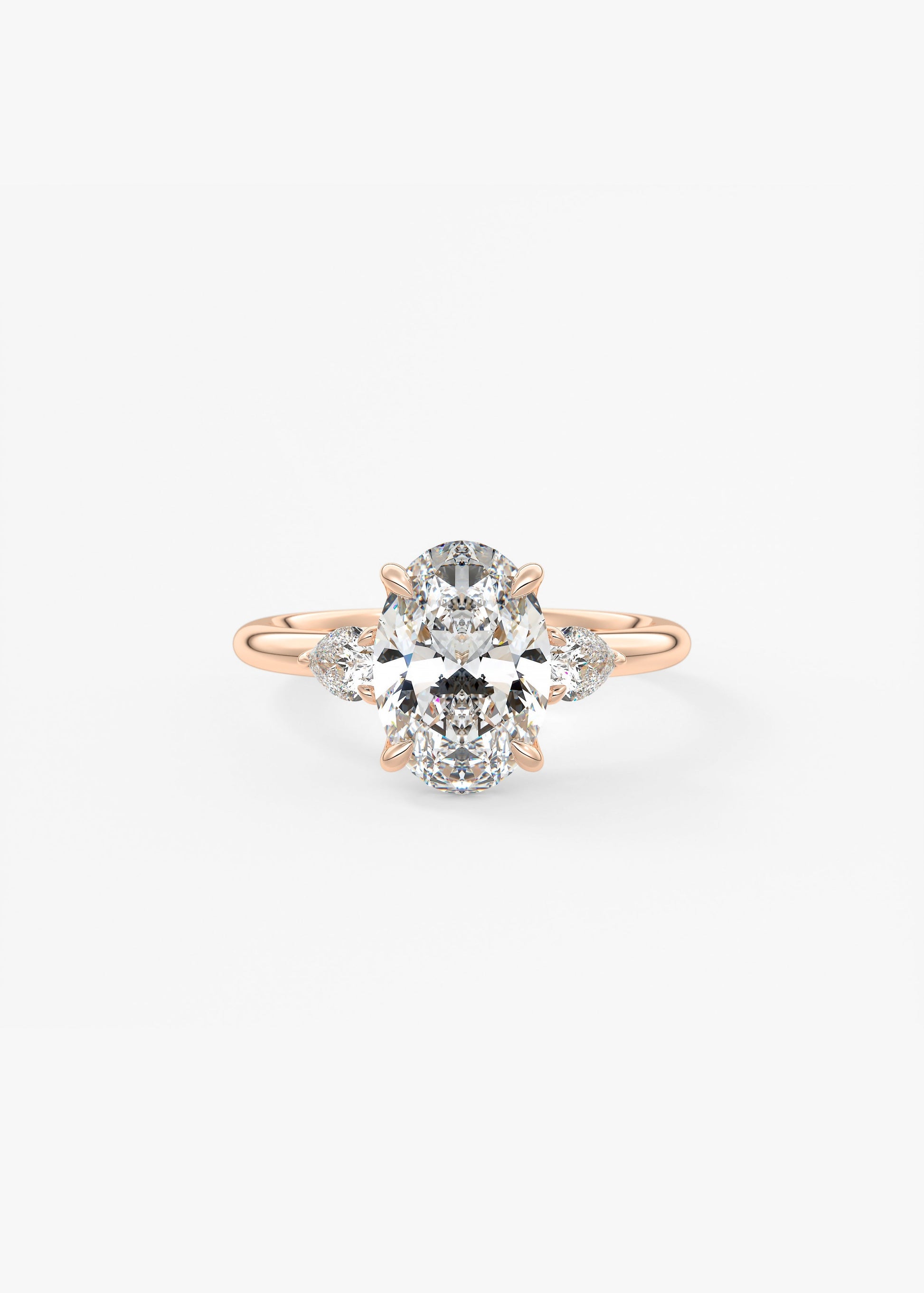 Oval Solitaire With Raised Basket Gallery Lab Grown Diamond Engagement Ring