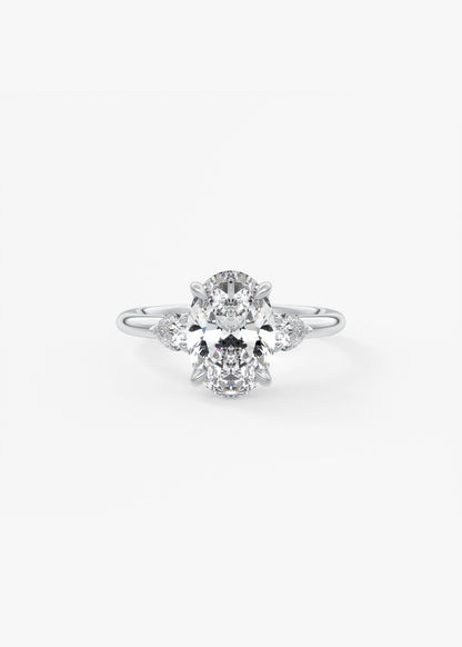 Oval Solitaire With Raised Basket Gallery Lab Grown Diamond Engagement Ring