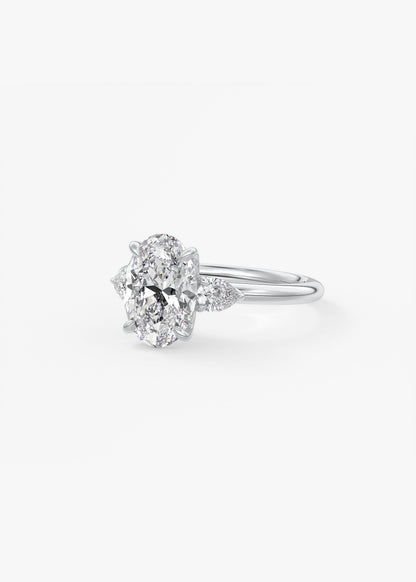 Oval Solitaire With Raised Basket Gallery Lab Grown Diamond Engagement Ring