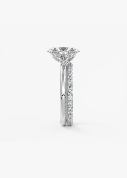 Oval Solitaire With Raised Basket Gallery Lab Grown Diamond Engagement Ring