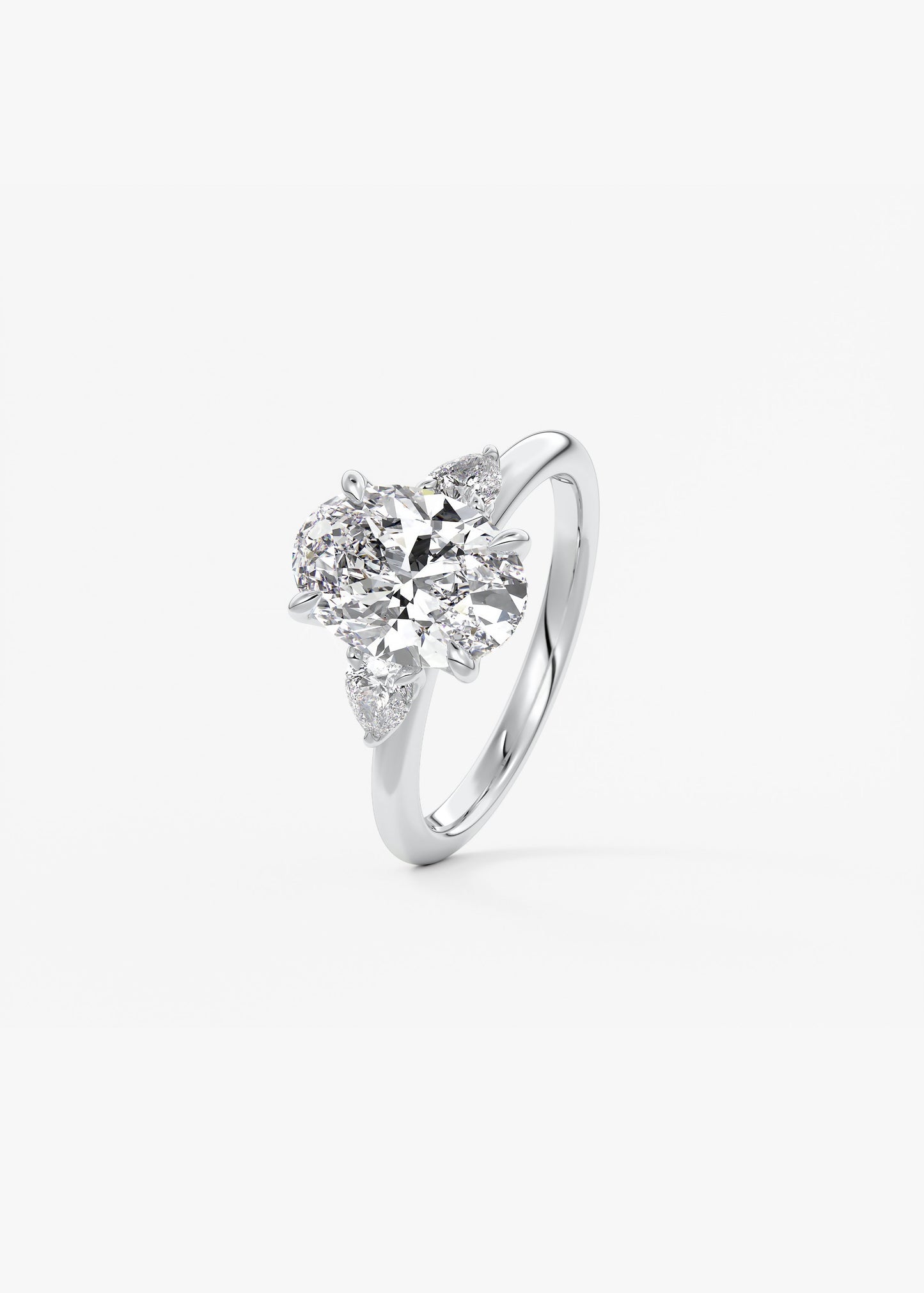 Oval Solitaire With Raised Basket Gallery Lab Grown Diamond Engagement Ring