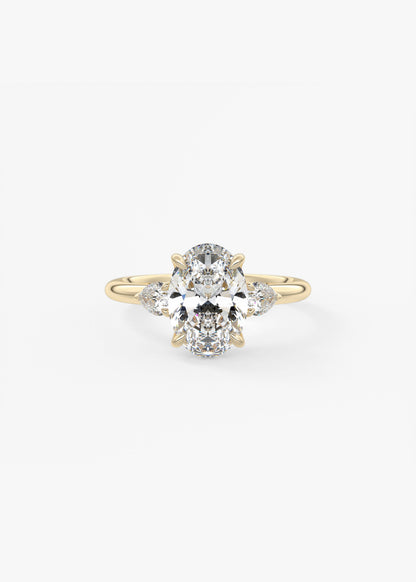 Oval Solitaire With Raised Basket Gallery Lab Grown Diamond Engagement Ring