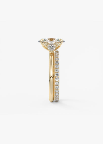 Oval Solitaire With Raised Basket Gallery Lab Grown Diamond Engagement Ring