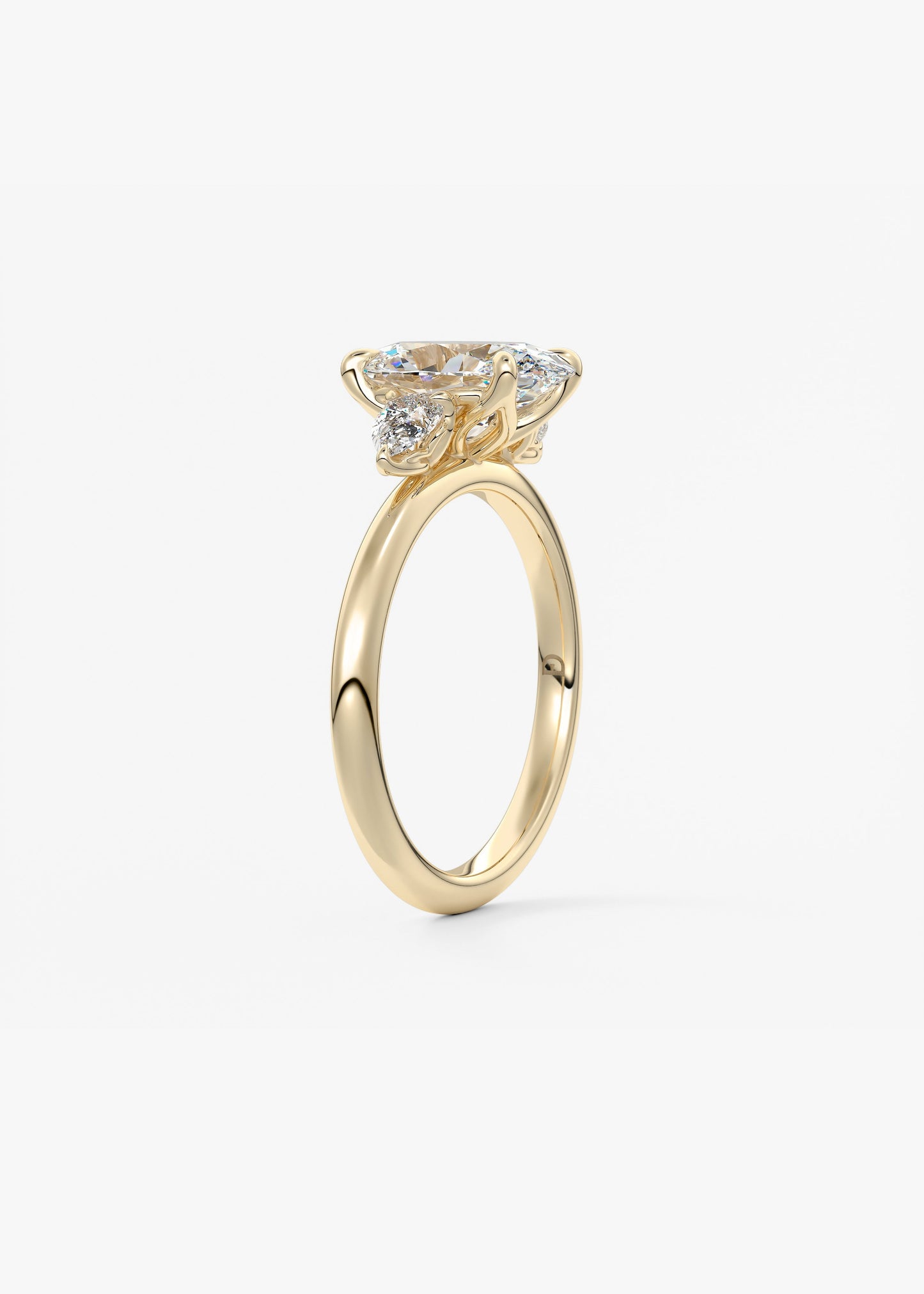 Oval Solitaire With Raised Basket Gallery Lab Grown Diamond Engagement Ring