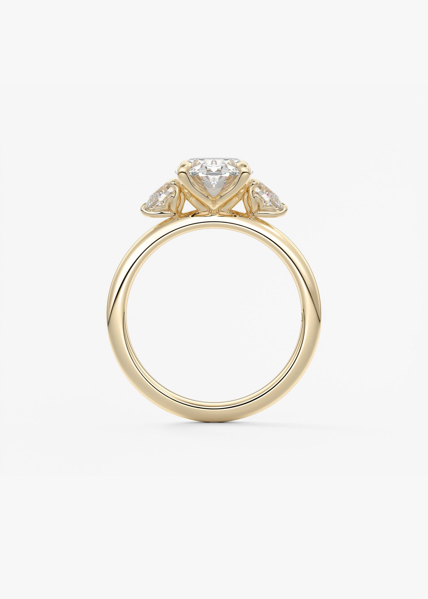 Oval Solitaire With Raised Basket Gallery Lab Grown Diamond Engagement Ring