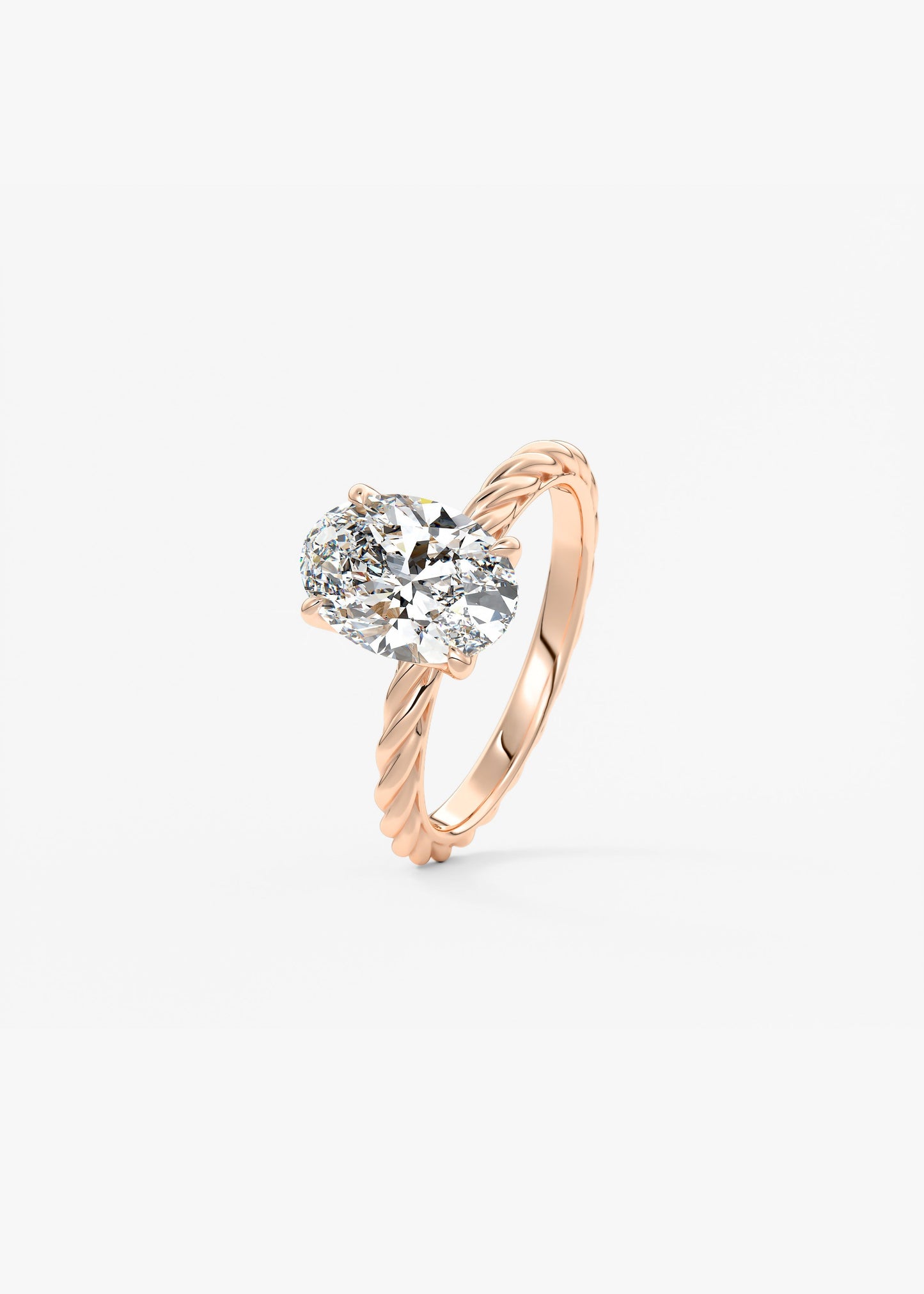 Oval Solitaire With Raised Basket Gallery Lab Grown Diamond Engagement Ring