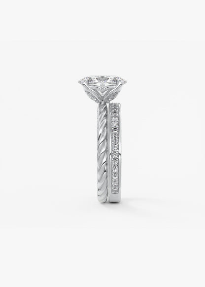 Oval Solitaire With Raised Basket Gallery Lab Grown Diamond Engagement Ring