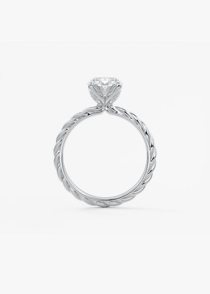 Oval Solitaire With Raised Basket Gallery Lab Grown Diamond Engagement Ring