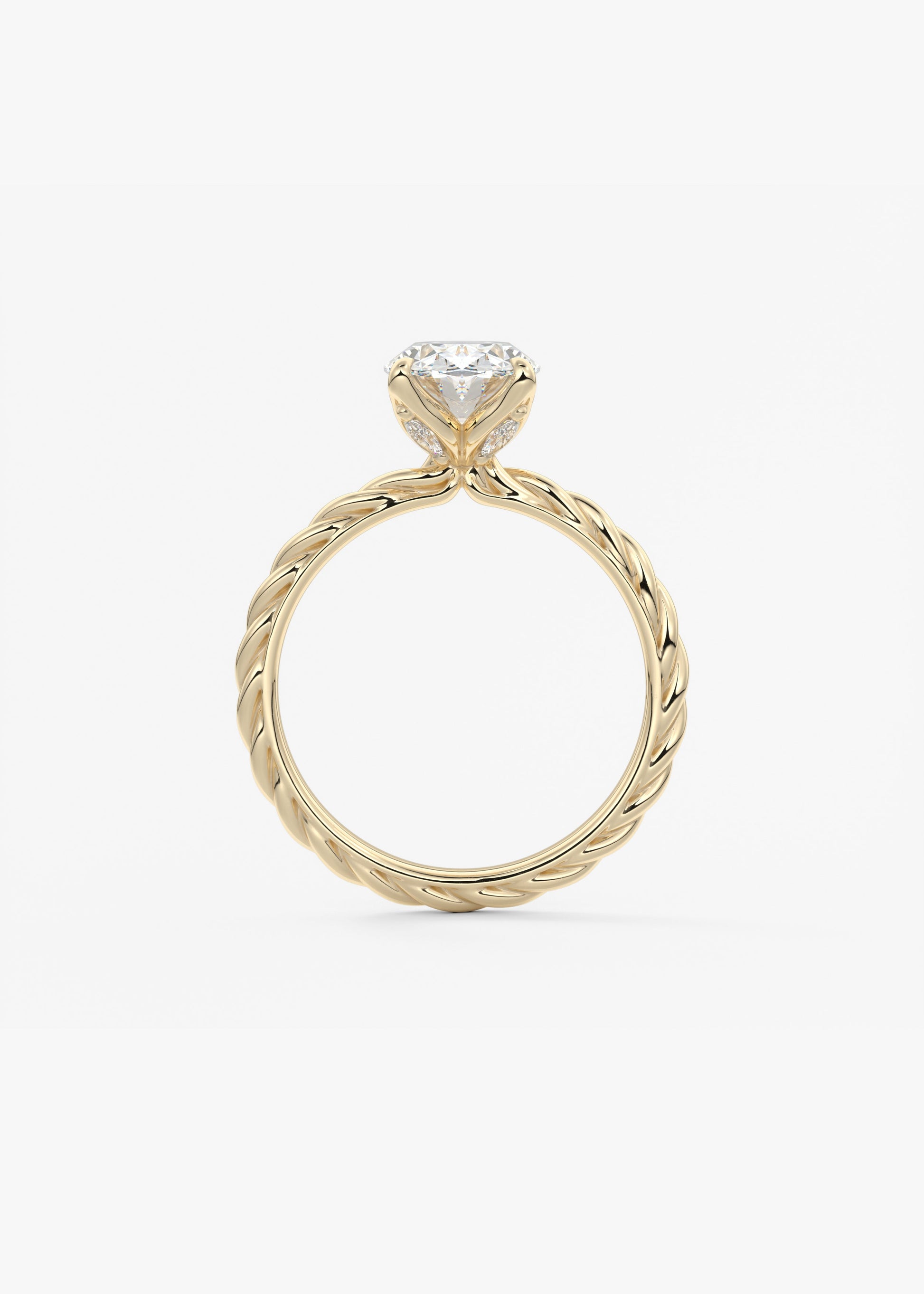 Oval Solitaire With Raised Basket Gallery Lab Grown Diamond Engagement Ring