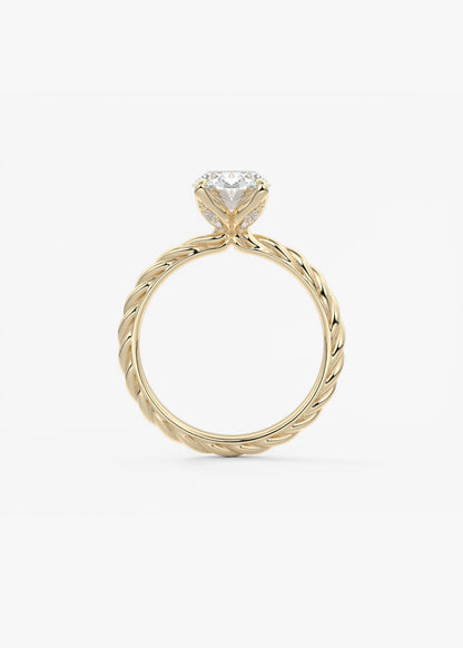 Oval Solitaire With Raised Basket Gallery Lab Grown Diamond Engagement Ring