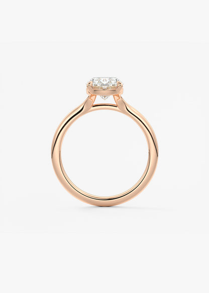 Oval Solitaire With Raised Basket Gallery Lab Grown Diamond Engagement Ring