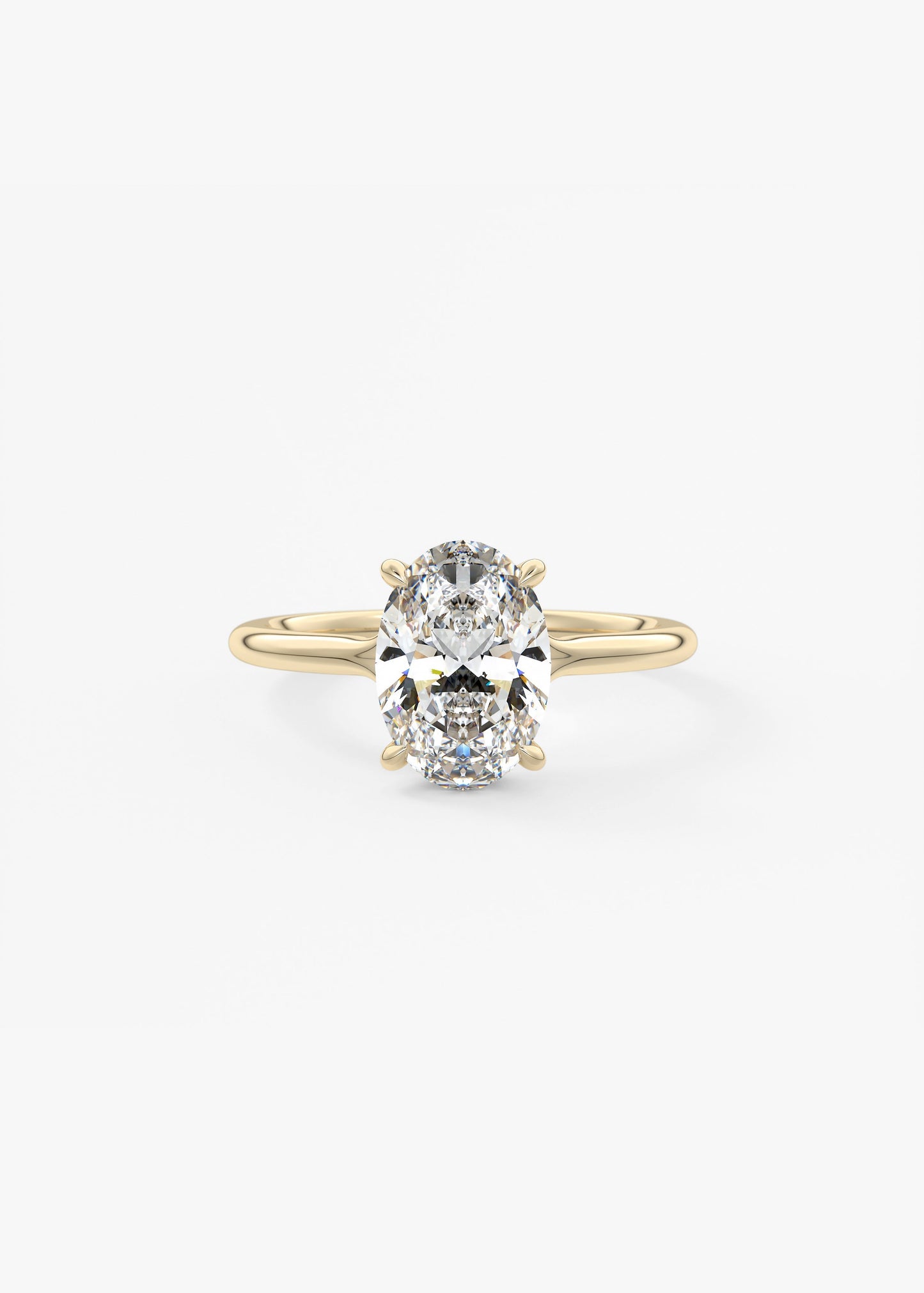 Oval Solitaire With Raised Basket Gallery Lab Grown Diamond Engagement Ring