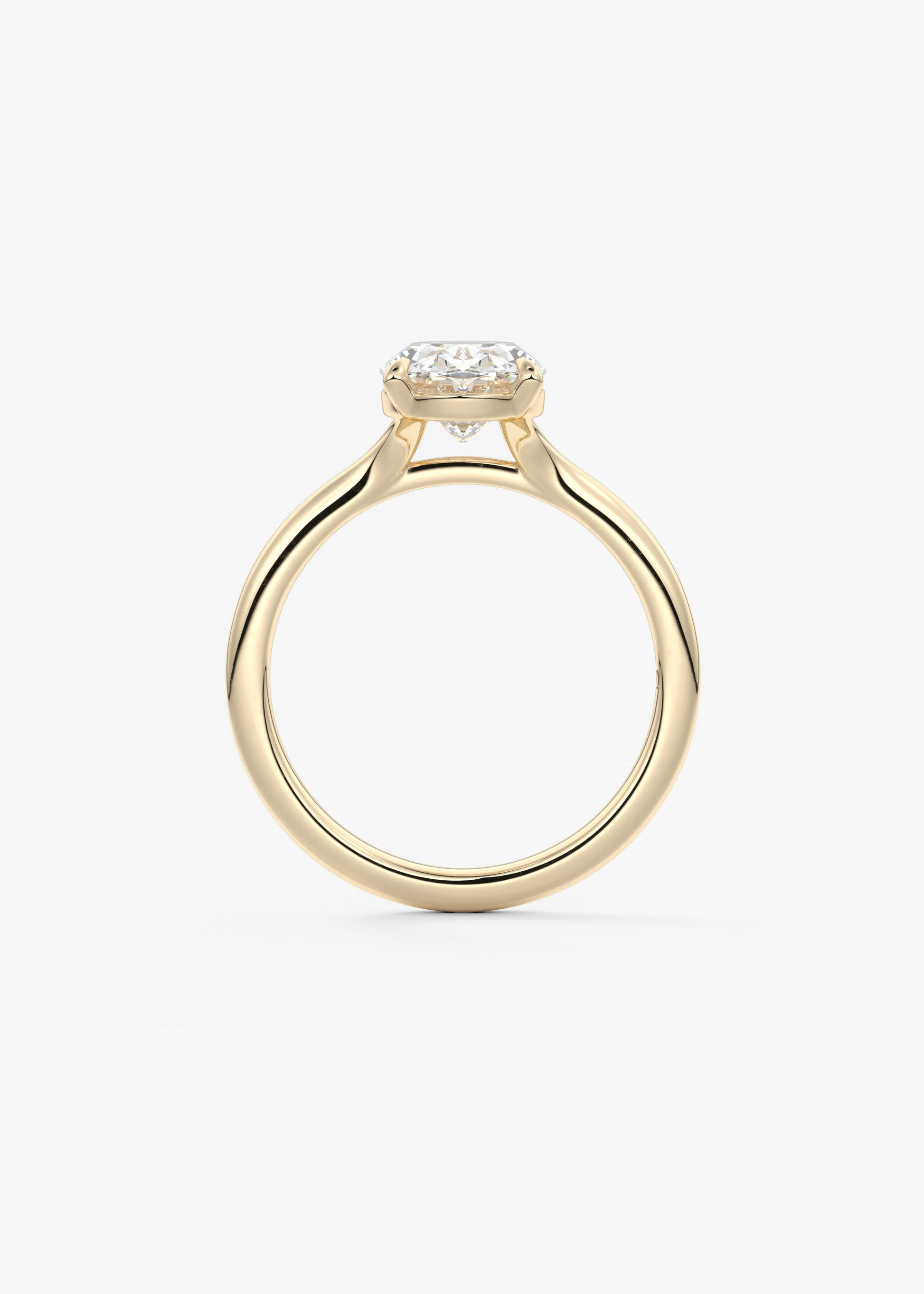Oval Solitaire With Raised Basket Gallery Lab Grown Diamond Engagement Ring