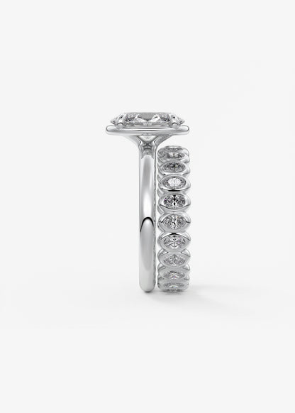 Oval Solitaire With Raised Basket Gallery Lab Grown Diamond Engagement Ring