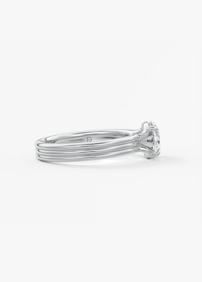Oval Solitaire With Raised Basket Gallery Lab Grown Diamond Engagement Ring