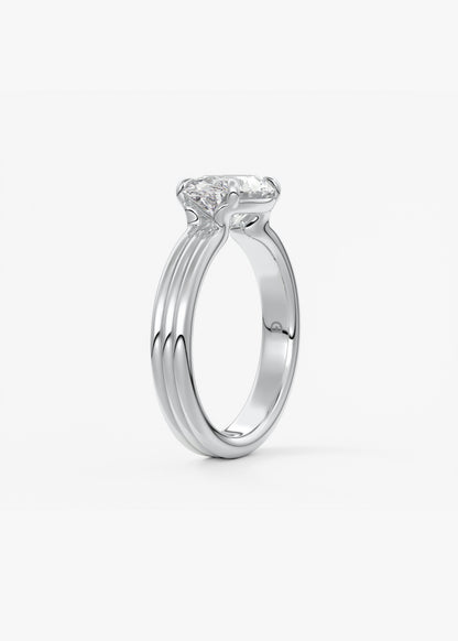 Oval Solitaire With Raised Basket Gallery Lab Grown Diamond Engagement Ring