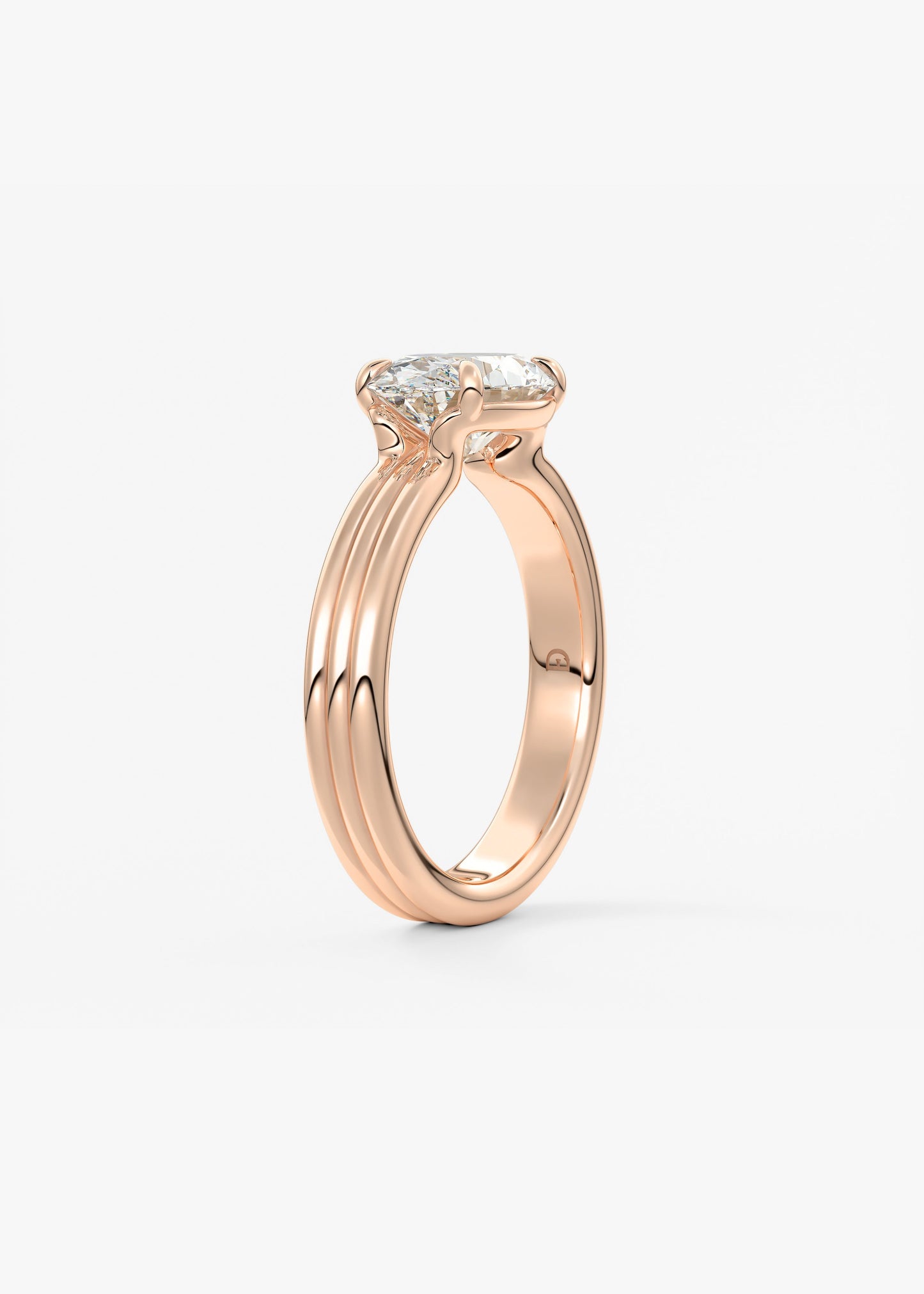 Oval Solitaire With Raised Basket Gallery Lab Grown Diamond Engagement Ring