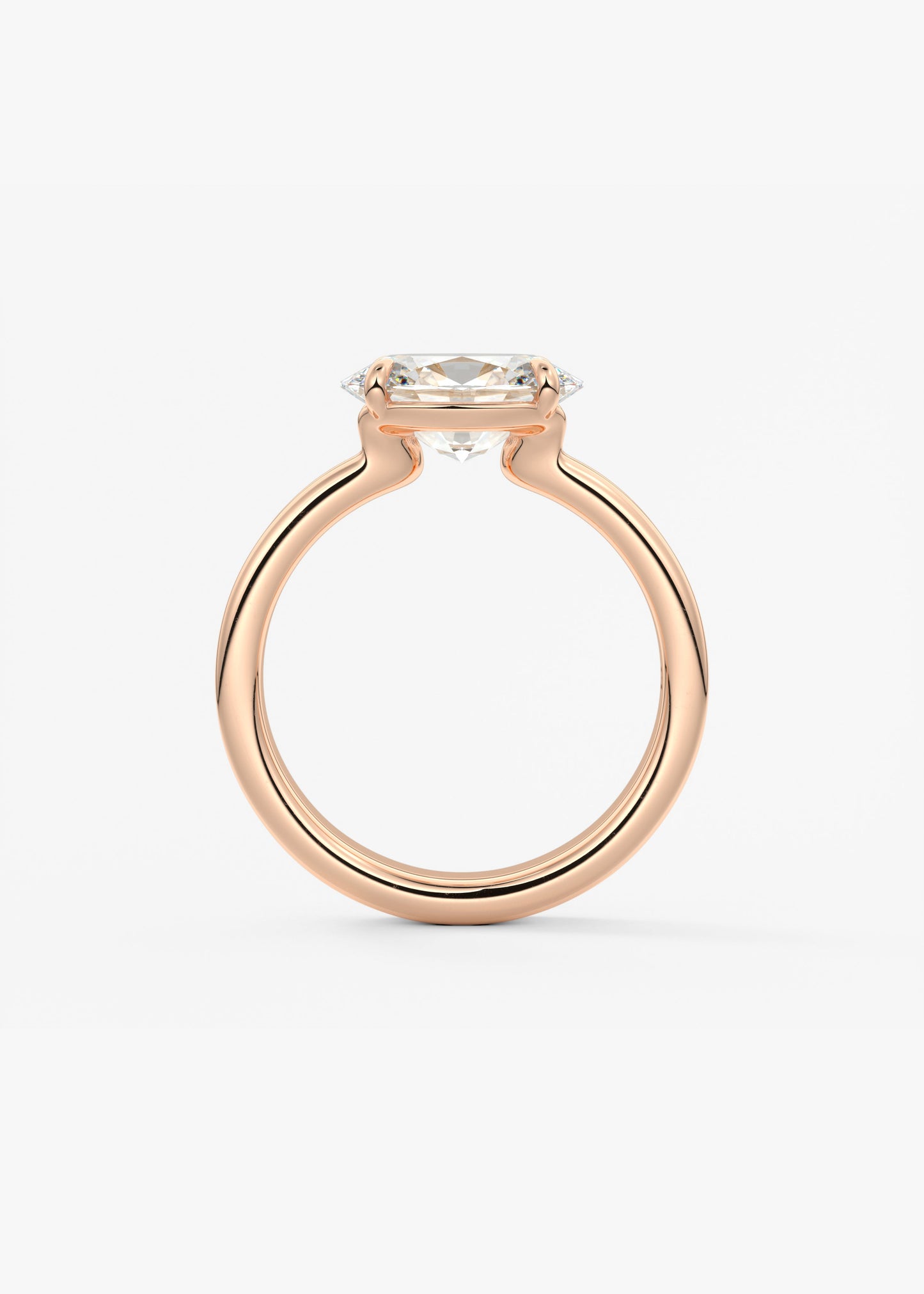 Oval Solitaire With Raised Basket Gallery Lab Grown Diamond Engagement Ring