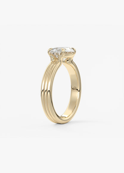 Oval Solitaire With Raised Basket Gallery Lab Grown Diamond Engagement Ring