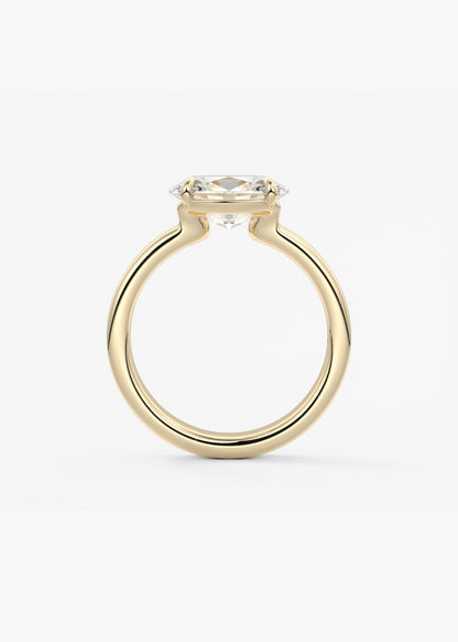 Oval Solitaire With Raised Basket Gallery Lab Grown Diamond Engagement Ring