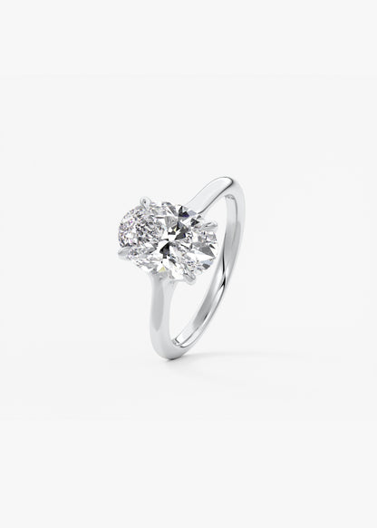 Oval Solitaire With Raised Basket Gallery Lab Grown Diamond Engagement Ring