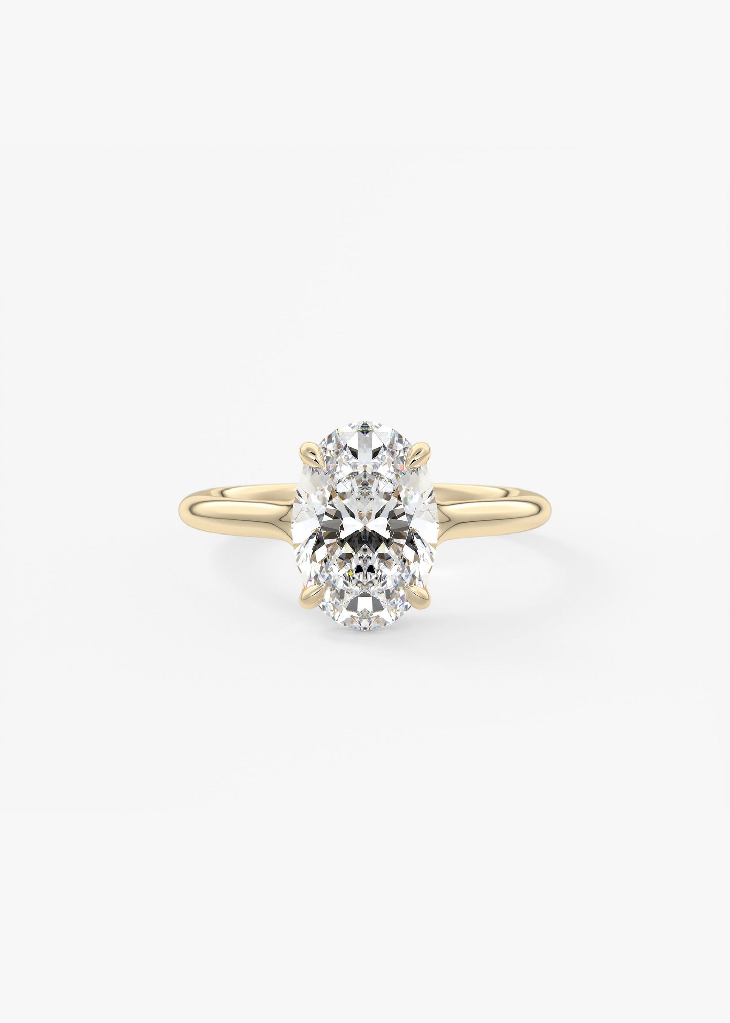 Oval Solitaire With Raised Basket Gallery Lab Grown Diamond Engagement Ring