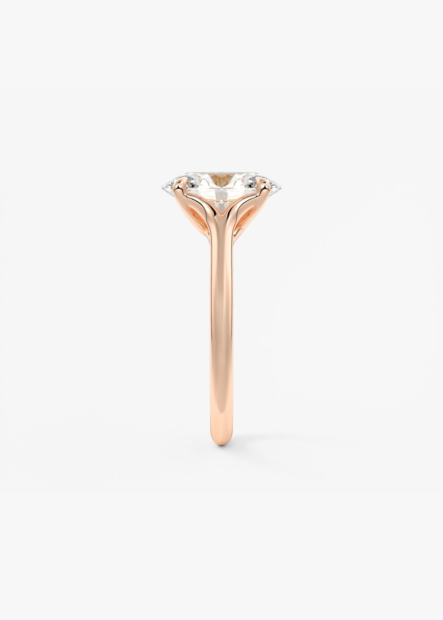 Oval Solitaire With Raised Basket Gallery Lab Grown Diamond Engagement Ring