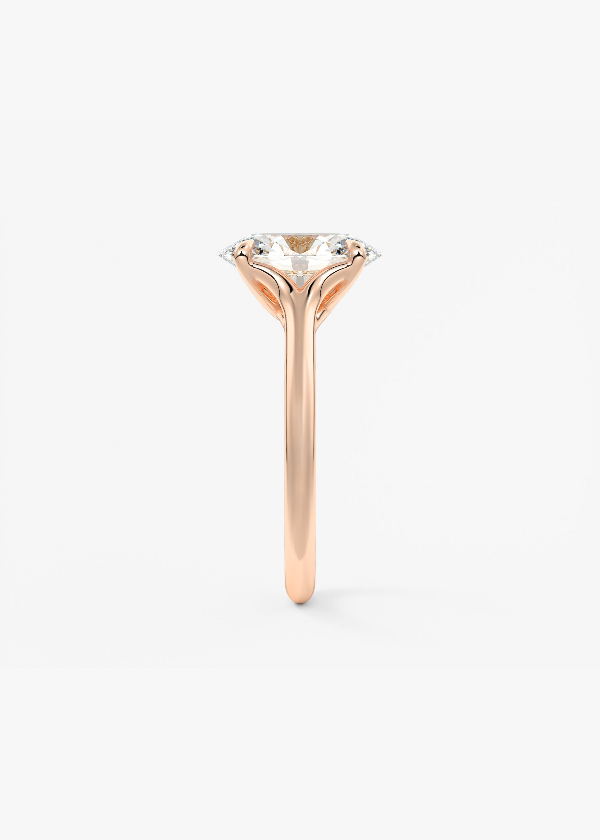 Oval Solitaire With Raised Basket Gallery Lab Grown Diamond Engagement Ring