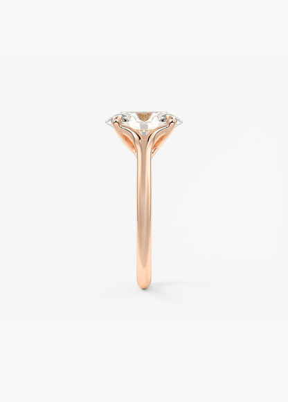 Oval Solitaire With Raised Basket Gallery Lab Grown Diamond Engagement Ring