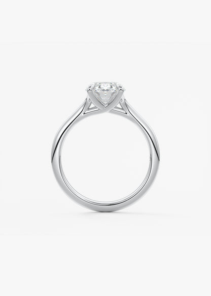 Oval Solitaire With Raised Basket Gallery Lab Grown Diamond Engagement Ring
