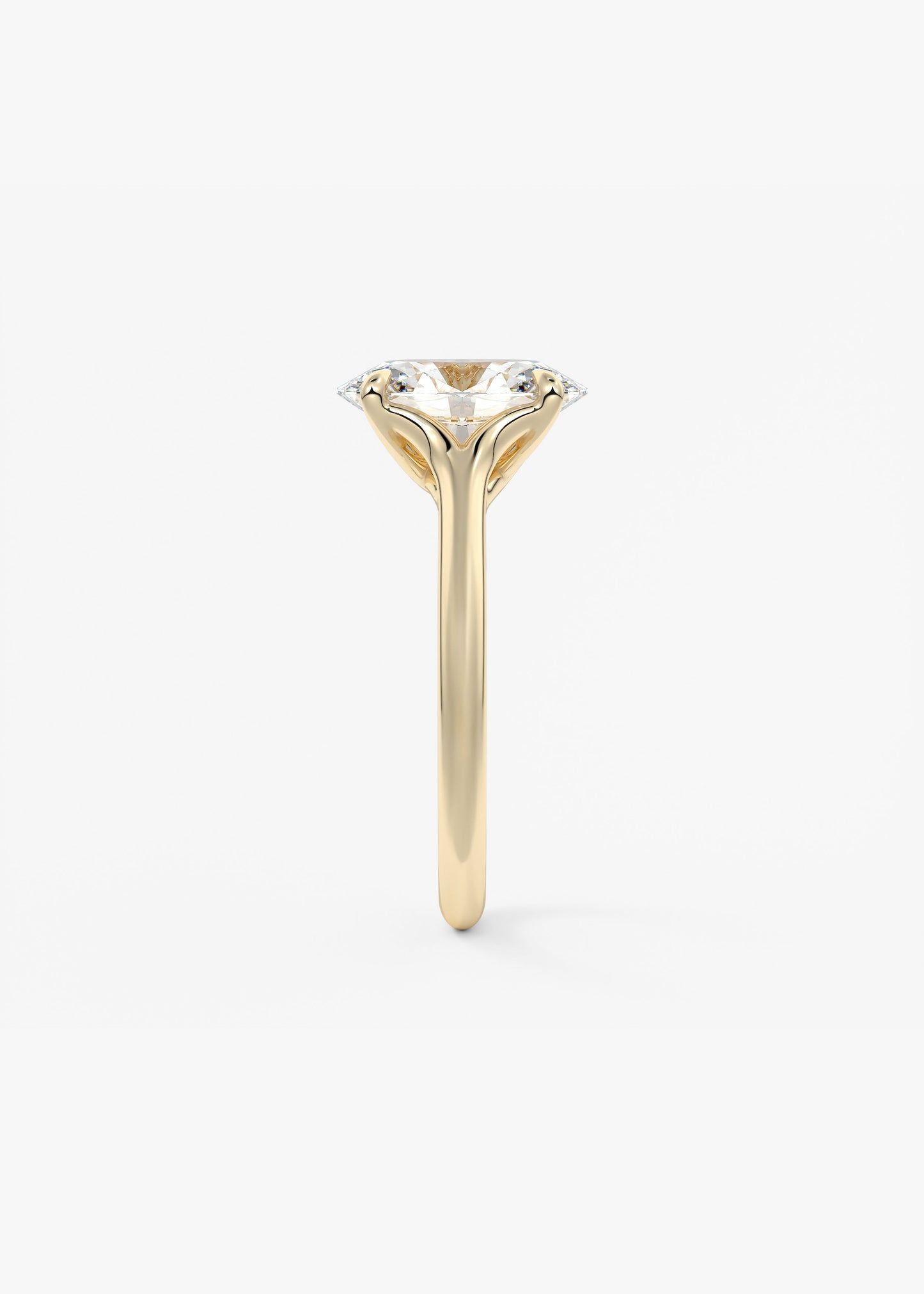 Oval Solitaire With Raised Basket Gallery Lab Grown Diamond Engagement Ring
